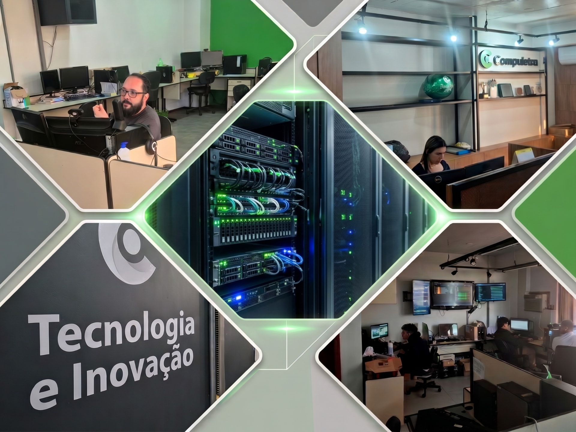 Montagem dos ambientes da Compuletra: tecnologia, inovação e operação